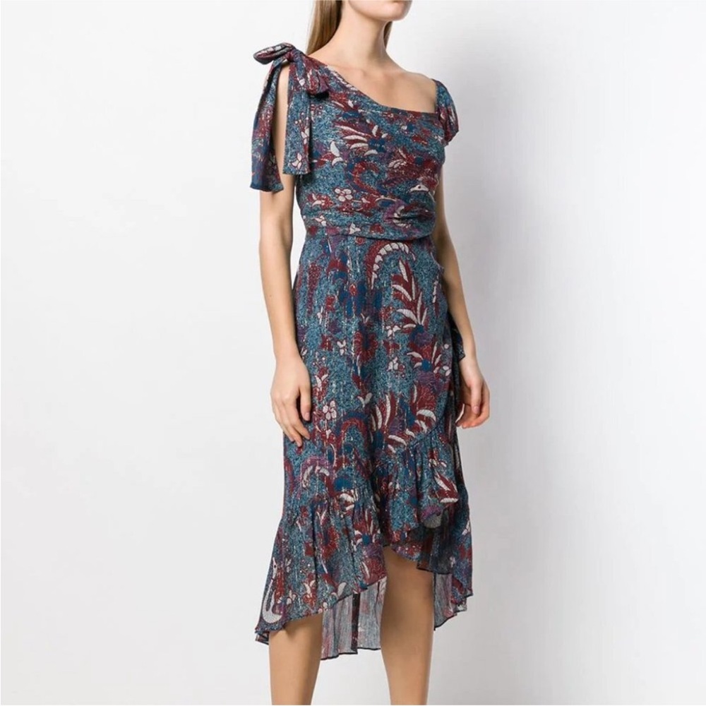 Ulla Johnson Uma Dress Azul Lurex 2 - Picture 2 of 5
